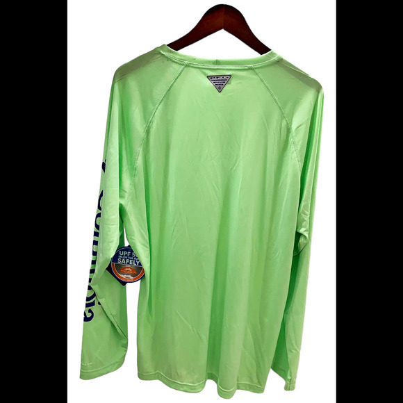 Columbia Men's PFG Terminal Tackle T-Shirt  Key West/Vivid Blue Logo - Picture 2 of 2